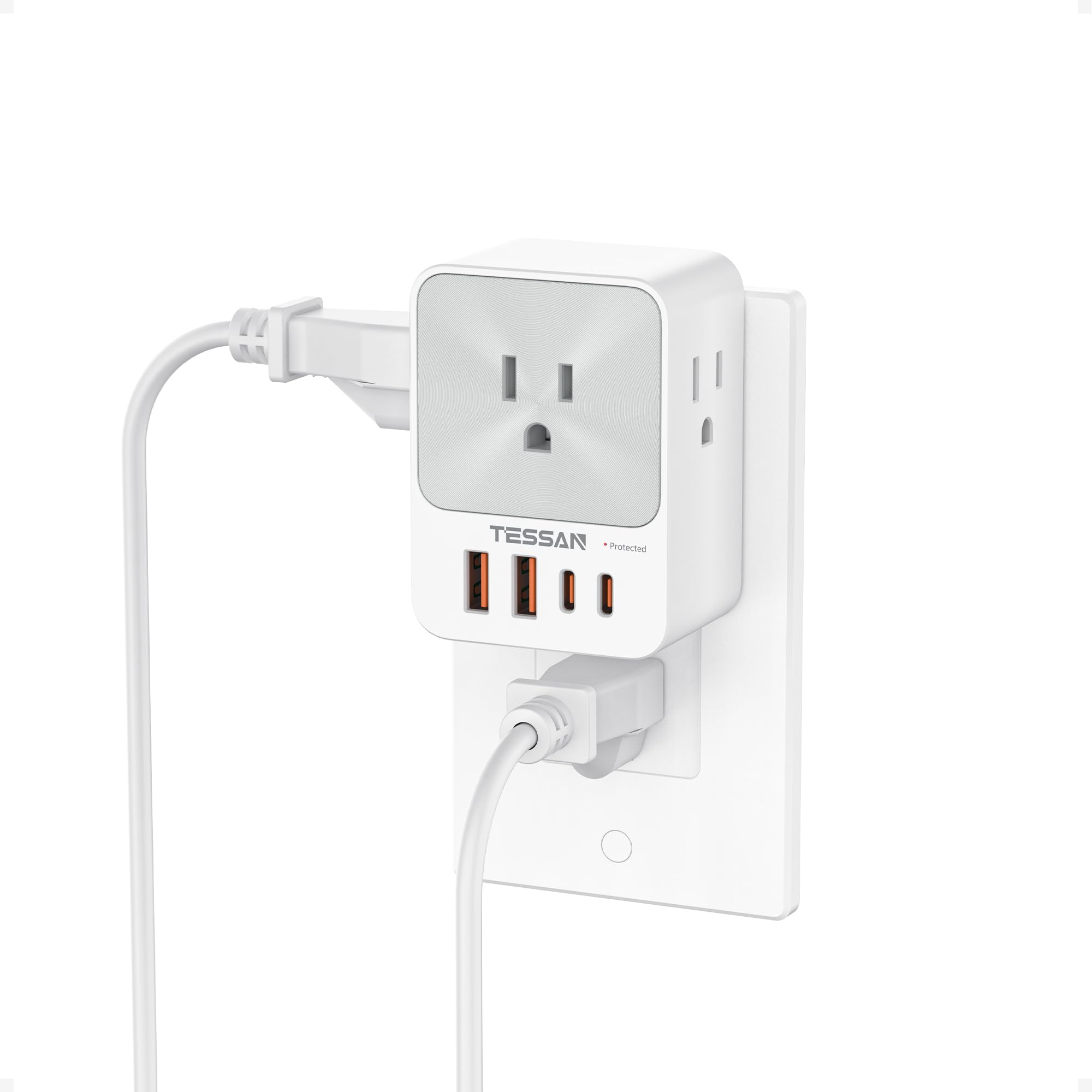 Foto 1 | Bloque De Cargador Usb C Pd Tessan 4 De 20 W, Cargador De Pared Usb De 3 Salidas - Venta Internacional.