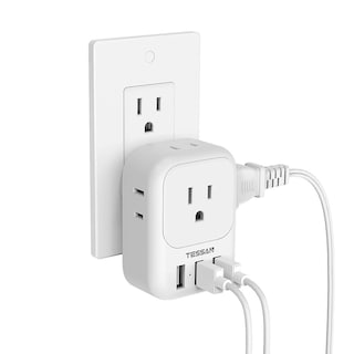 Foto 1 | Bloque De Cargador Usb Tessan, Adaptador De Enchufe Usb Con 4 Salidas De Ca Y 3 Puertos Usb - Venta Internacional.