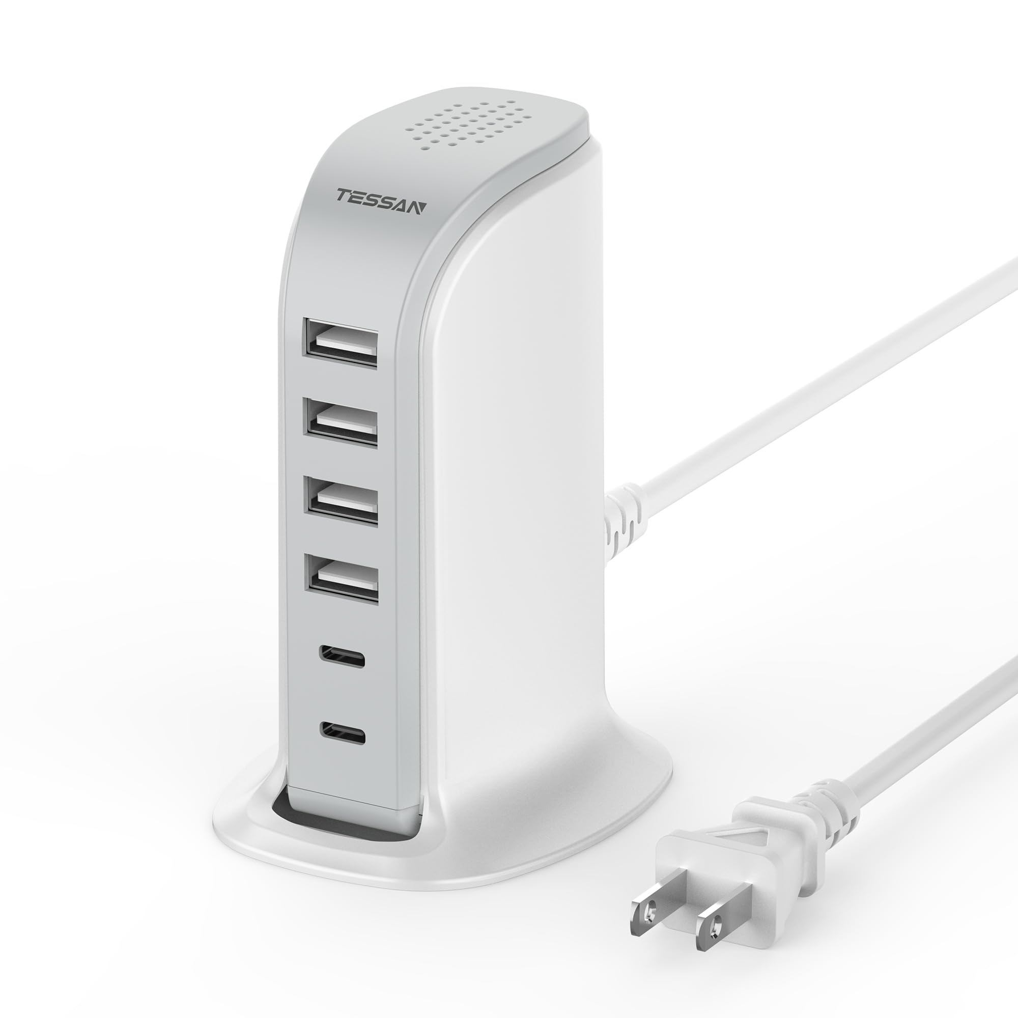 Foto 2 pulgar | Estación De Carga Tessan Cargador Usb C De 40 W Para Múltiples Dispositivos - Venta Internacional.