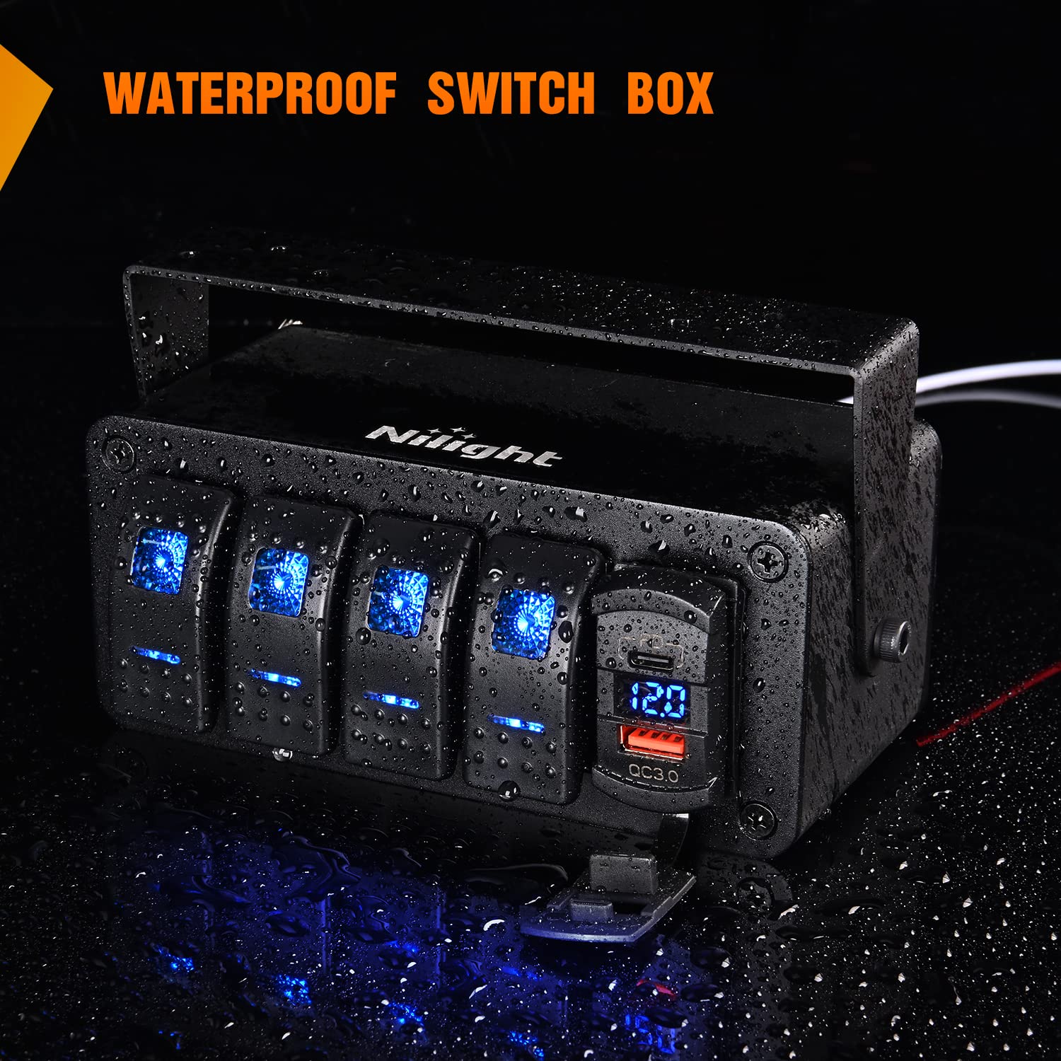 Foto 8 pulgar | Switch Box Nilight De 4 Canales, 12 V, Con Cargador Pd Tipo C Y Qc 3.0 - Venta Internacional.