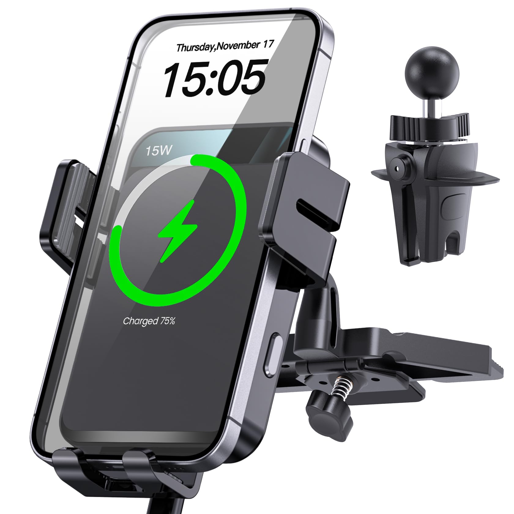 Foto 2 pulgar | Cargador De Coche Inalámbrico Mokpr, Soporte Para Coche Con Sujeción Automática, 15 W/10 W/7,5 W - Venta Internacional