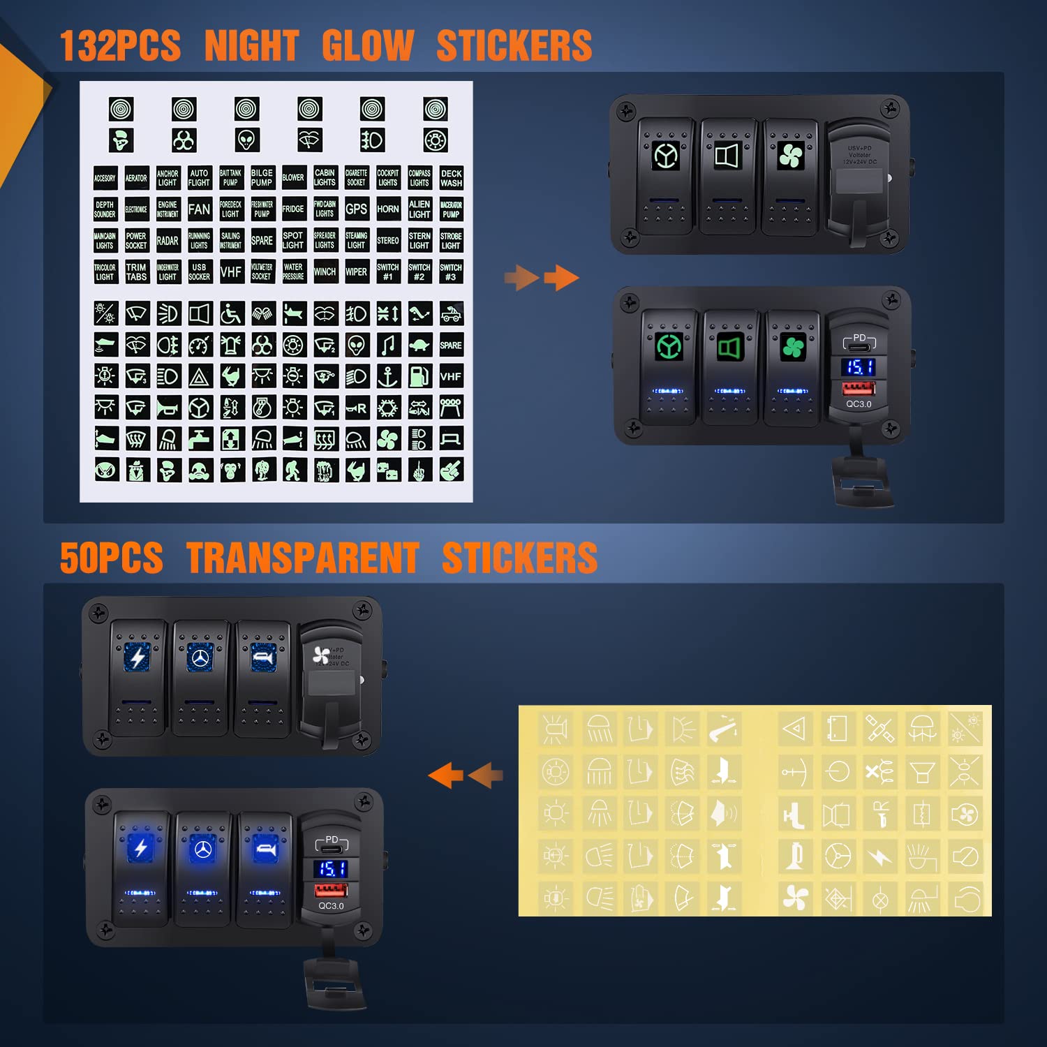 Foto 4 pulgar | Panel De Interruptores Nilight De 3 Bandas Con Pd Tipo C Y Cargador Usb De 12 V - Venta Internacional.