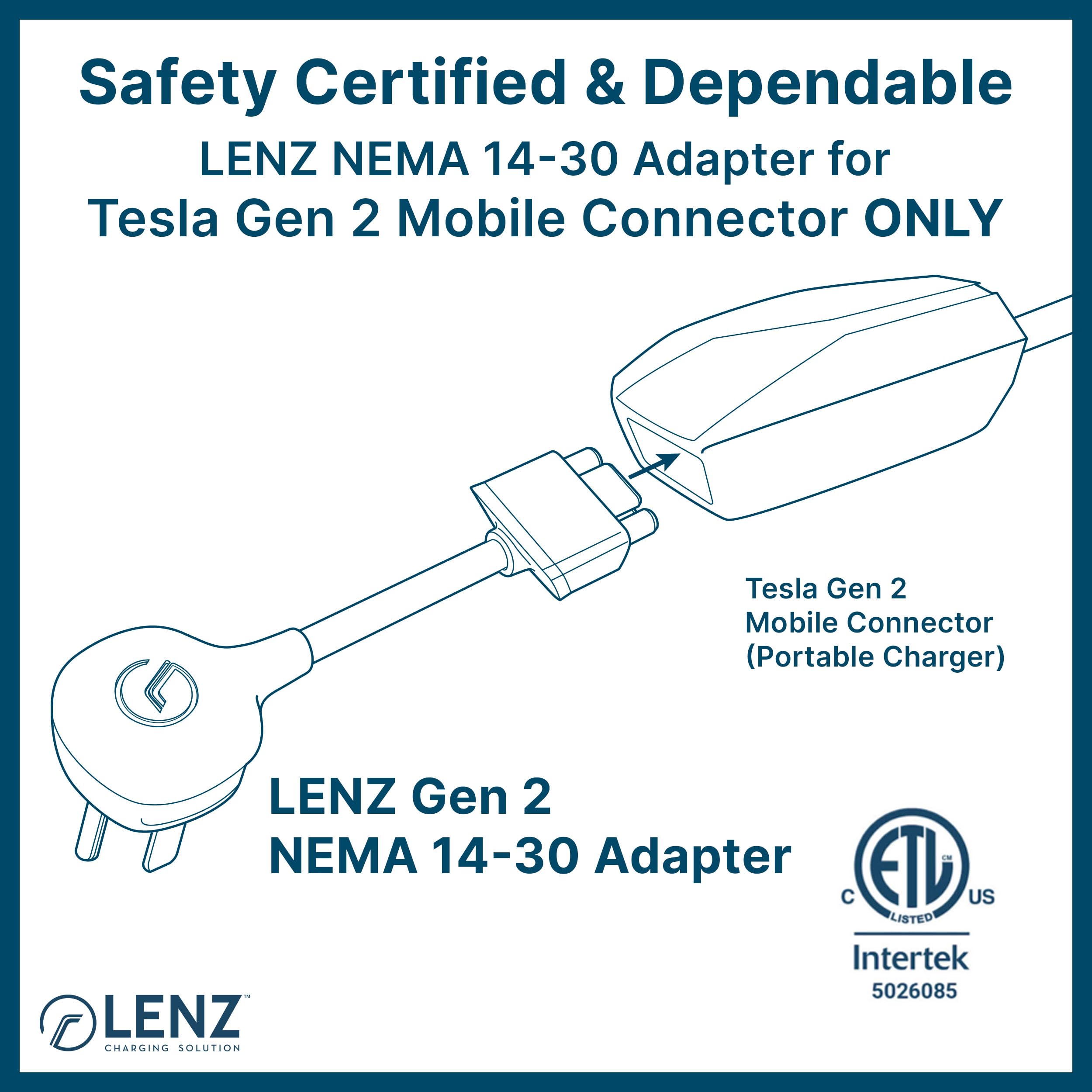 Foto 7 pulgar | Adaptador Lenz Nema 14-30 Para Cargador Móvil Tesla Gen 2 - Venta Internacional.