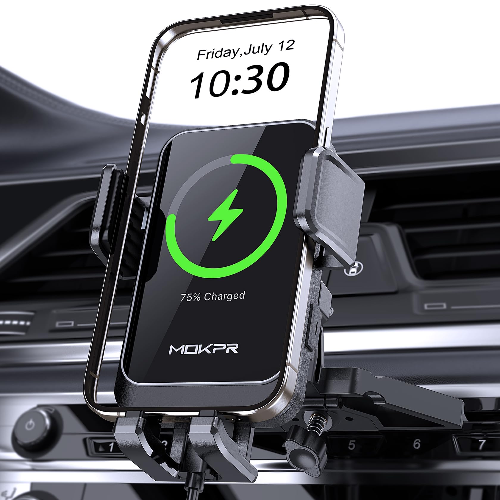 Foto 1 | Cargador De Coche Inalámbrico Mokpr De Carga Rápida Para Iphone Samsung - Venta Internacional.