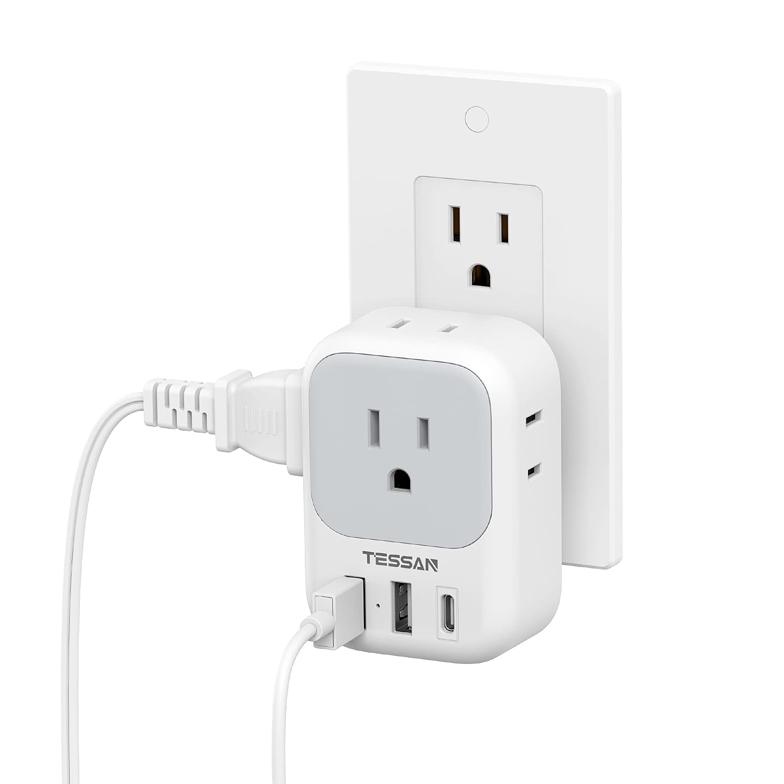 Foto 2 pulgar | Cargador Rápido Usb C Tessan, Adaptador De Enchufe Usb Pd De 20 W Con 3 Usb - Venta Internacional.