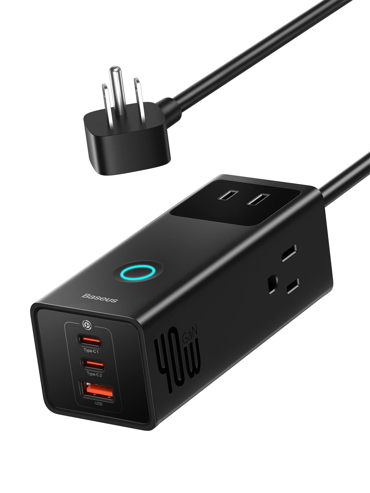 Foto 2 pulgar | Protector Contra Sobretensiones Powerstrip Baseus Pd40w Con 3 Tomas De Corriente Alterna - Venta Internacional.