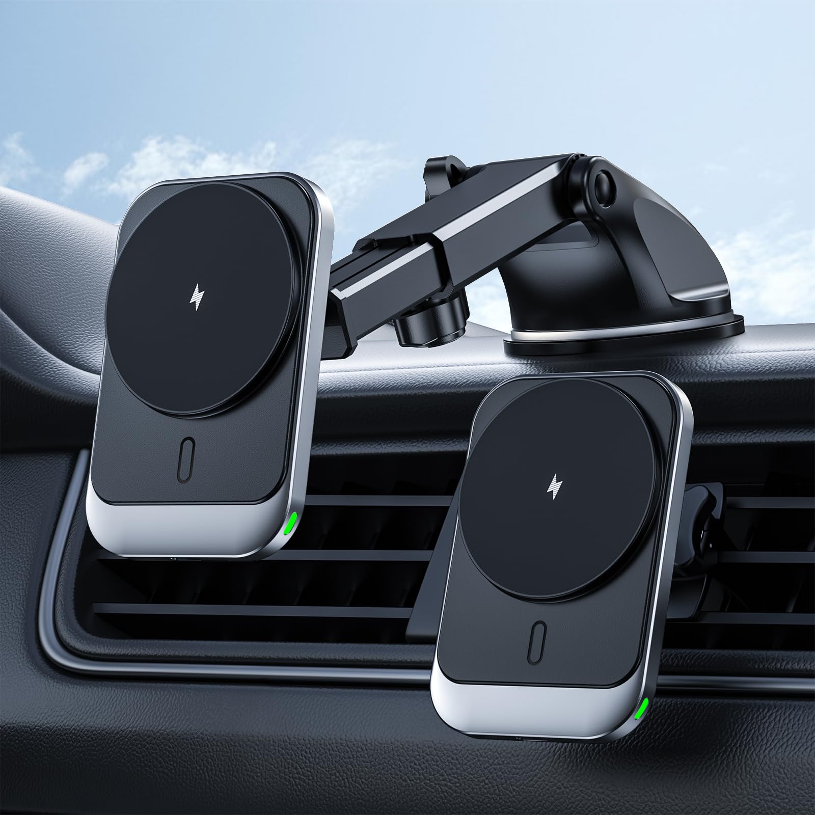 Cargador De Coche Hinyx Para Iphone Inalámbrico Magsafe De 15 W - Venta Internacional.