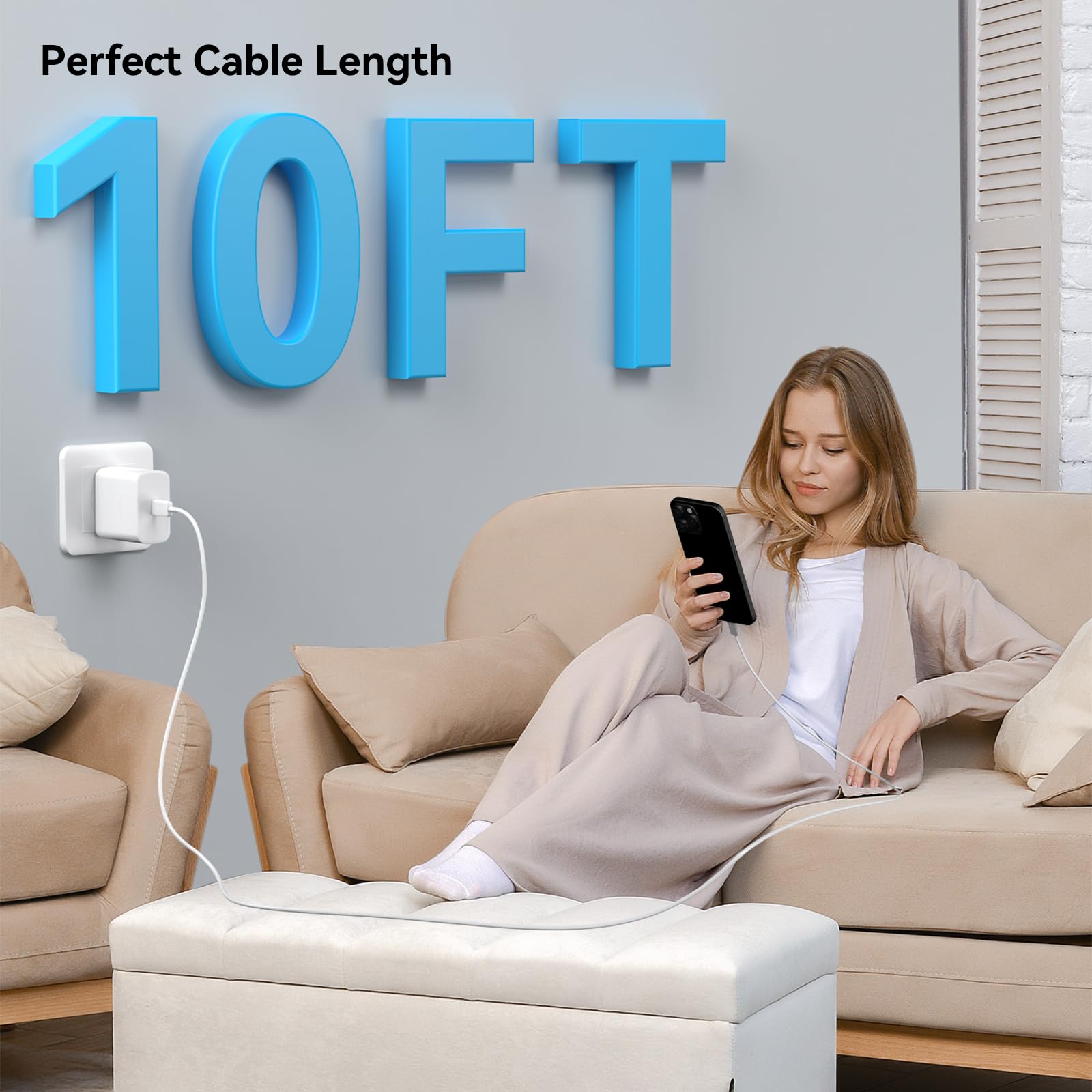 Foto 8 pulgar | Cargador Ubearkk De 45 W, Carga Súper Rápida Usb C Para Teléfono 16 - Venta Internacional.