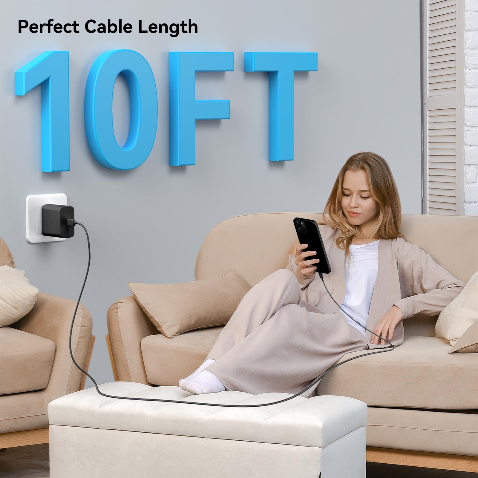 Foto 8 pulgar | Cargador Ubearkk De 45 W De Carga Superrápida Usb-c Para Teléfono 16 - Venta Internacional.