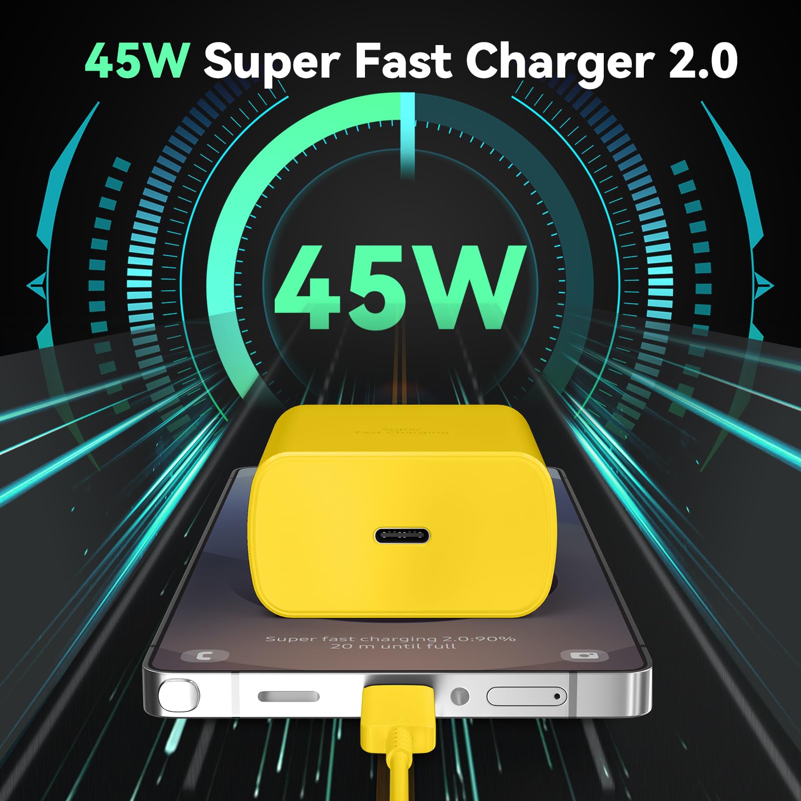 Foto 7 pulgar | Cargador Samsung Super Fast Tipo C De 45 W Con Cable De 2 M Para Android - Venta Internacional.