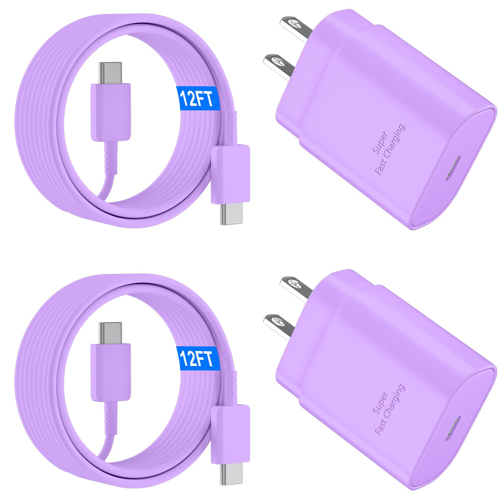 Foto 2 pulgar | Cargador Rápido Usb C Ubearkk 25w Para Samsung Galaxy S25 Purple - Venta Internacional.