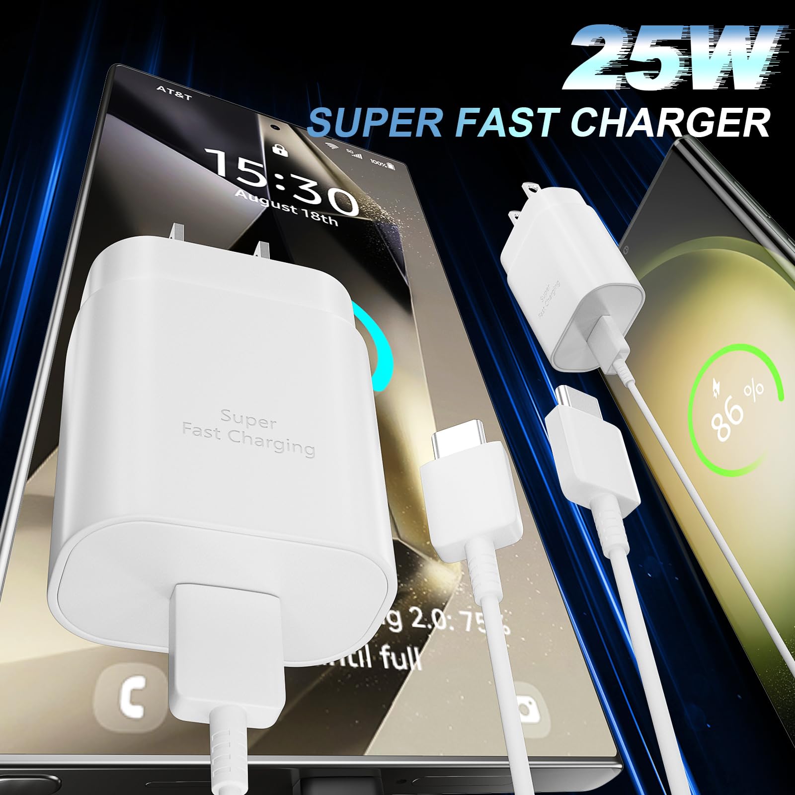 Foto 4 pulgar | Cargador Rápido Usb C Ubearkk 25w Para Samsung Galaxy S25/s24 - Venta Internacional.