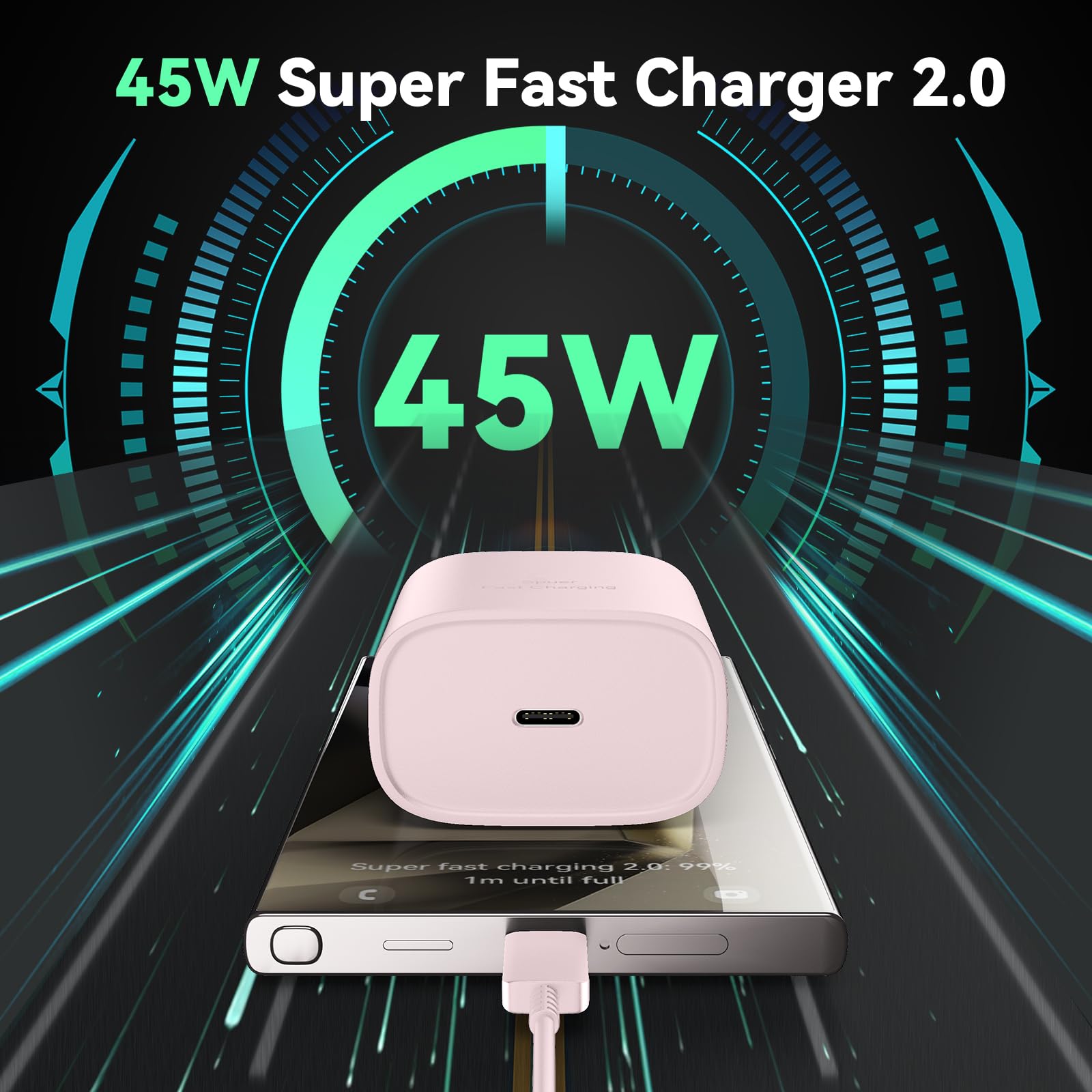 Foto 2 | Cargador Samsung Super Fast Type-c De 45 W Con Cable De 3 M Para Galaxy - Venta Internacional.