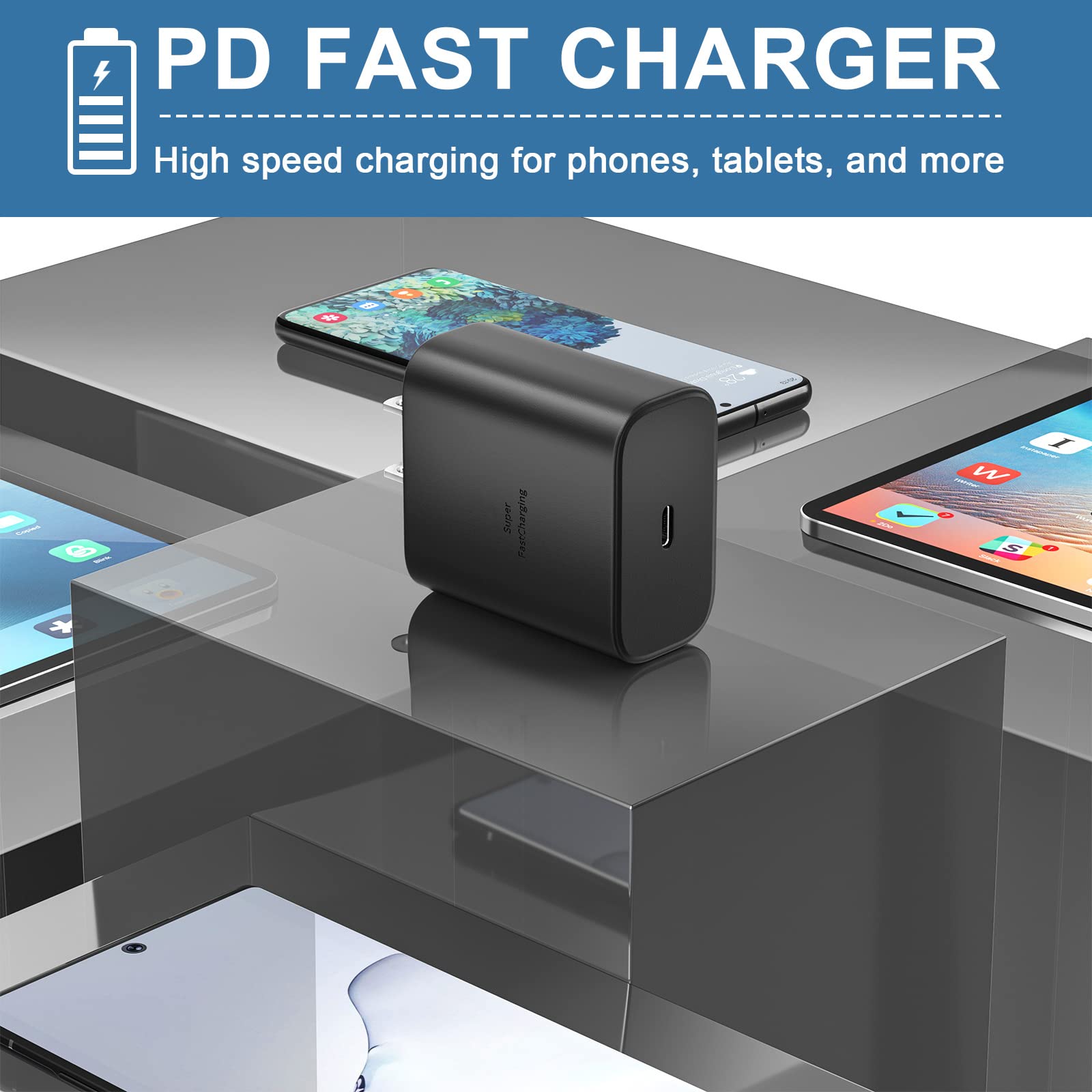 Foto 7 pulgar | Cargador Samsung Super Fast Usb C Tipo C De 45 W Con Cable De 8 Pies Negro - Venta Internacional.