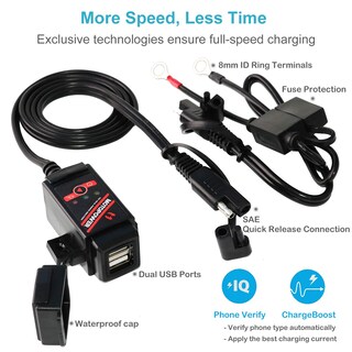 Foto 4 | Adaptador De Doble Puerto Usb Para Motocicleta Motopower Mp0608 3.1a - Venta Internacional.