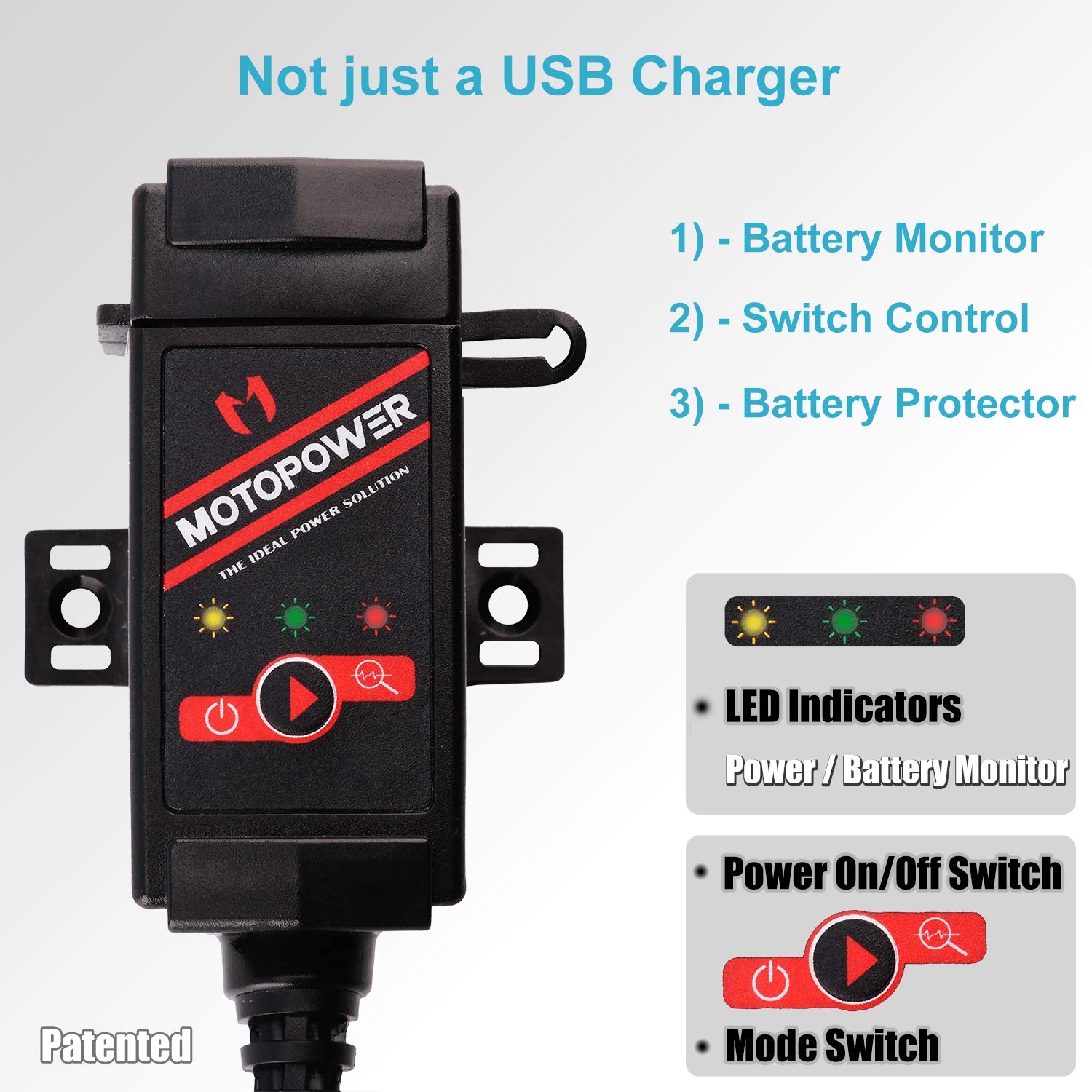Foto 5 | Adaptador De Doble Puerto Usb Para Motocicleta Motopower Mp0608 3.1a - Venta Internacional.