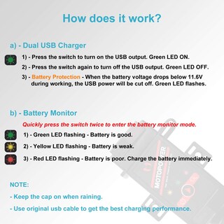 Foto 7 | Adaptador De Doble Puerto Usb Para Motocicleta Motopower Mp0608 3.1a - Venta Internacional.