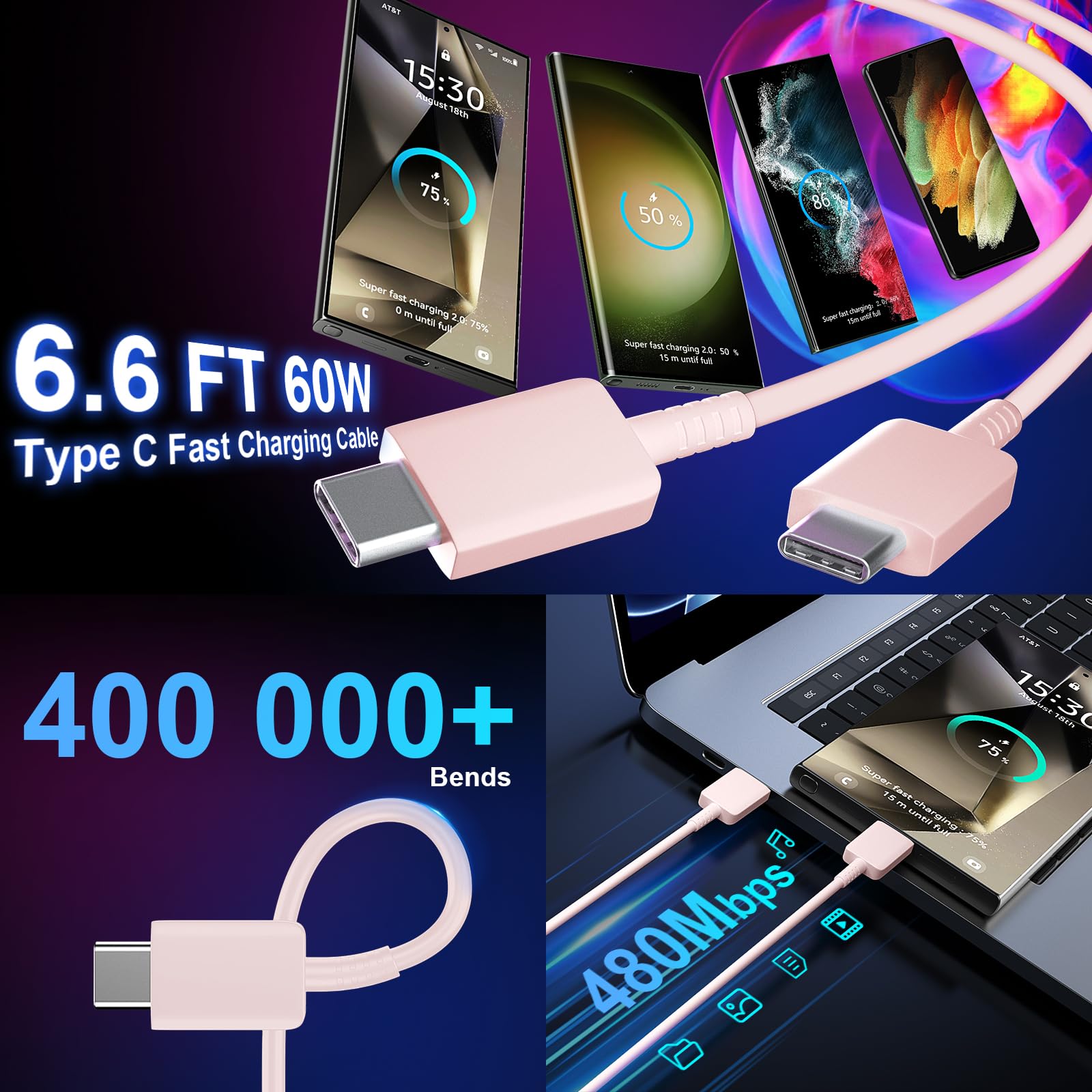Foto 4 | Cargador Rápido Usb C Ubearkk 25w Para Samsung Galaxy S25/s24 - Venta Internacional.