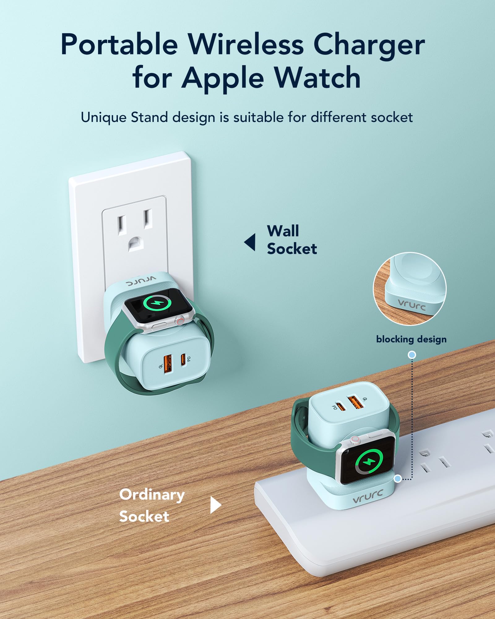 Foto 4 pulgar | Cargador Inalámbrico Magnético Vrurc Pd 3 En 1 De 20 W Para Apple Watch - Venta Internacional.
