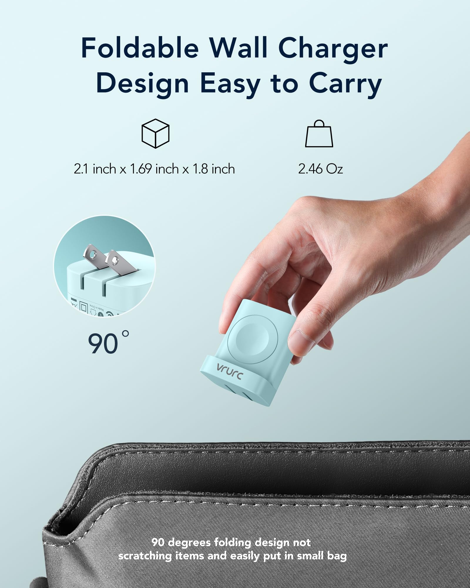 Foto 5 pulgar | Cargador Inalámbrico Magnético Vrurc Pd 3 En 1 De 20 W Para Apple Watch - Venta Internacional.