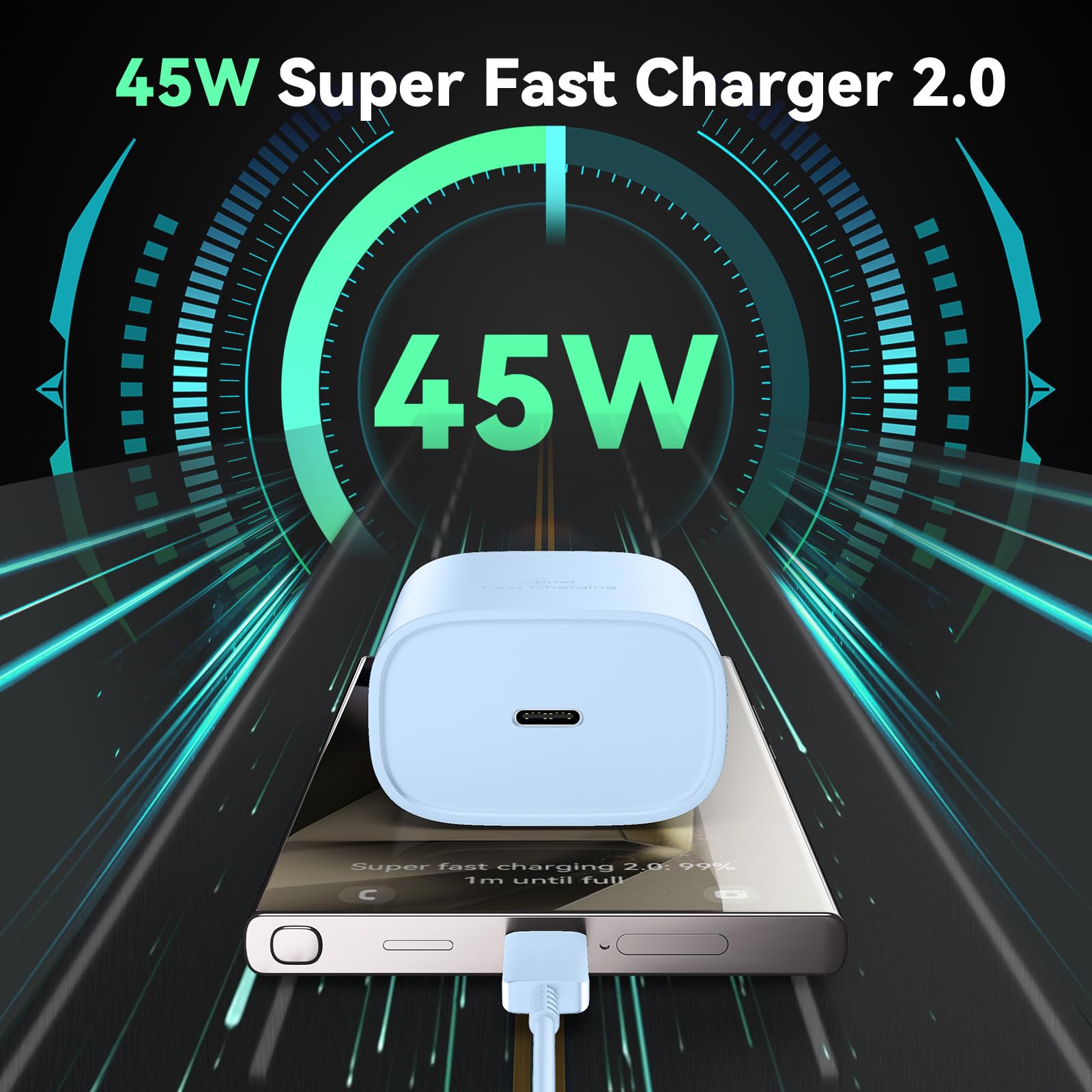 Foto 3 pulgar | Cargador Samsung Super Fast Type-c De 45 W Con Cable De 2 M Para Galaxy - Venta Internacional.