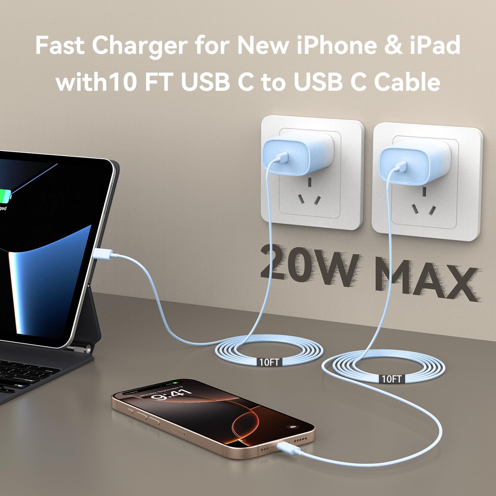 Foto 3 | Cargador Y Cable Usb-c Pd De 20 W Para Iphone 15/16 Pro Max - Venta Internacional.