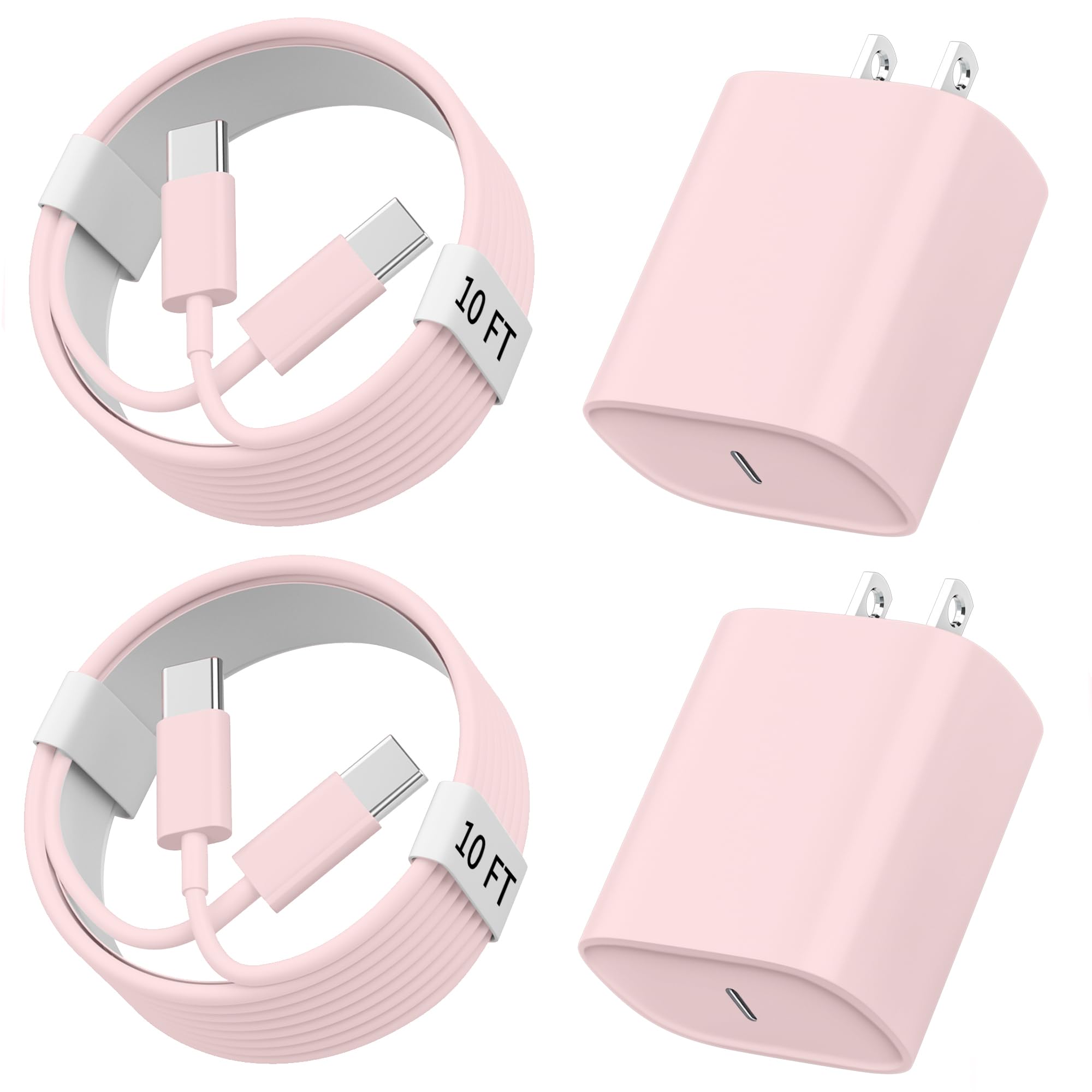 Foto 2 pulgar | Cargador Y Cable Usb-c Pd De 20 W Para Iphone 15 Pro Max, Color Rosa - Venta Internacional.