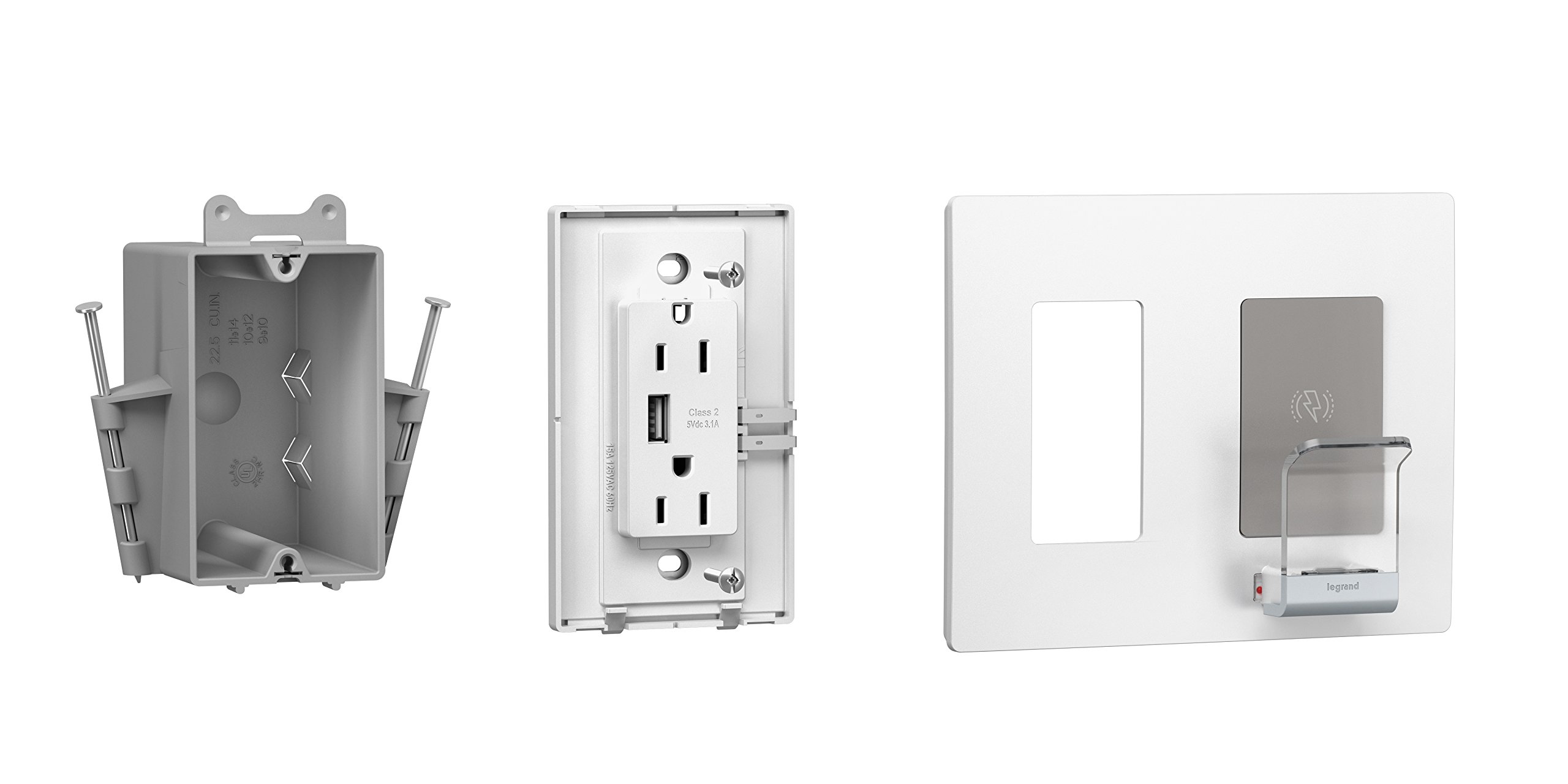 Foto 4 pulgar | Cargador Usb Inalámbrico Legrand Radiant Rwc826usbwccv2 Blanco - Venta Internacional.