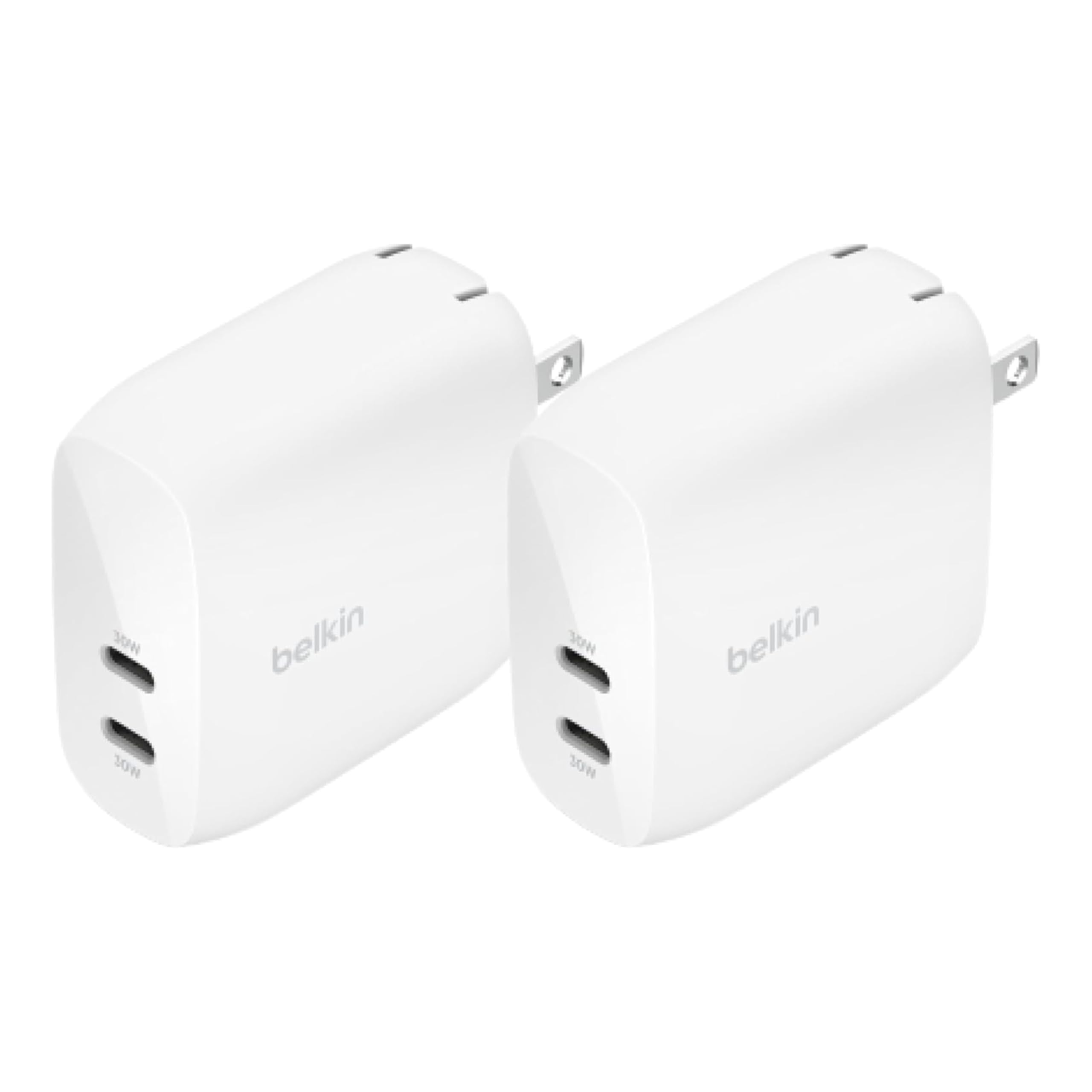 Foto 2 pulgar | Cargador De Pared Belkin Boostcharge Dual Usb-c 60 W Pps  Paquete De 2 Unidades  Blanco - Venta Internacional.