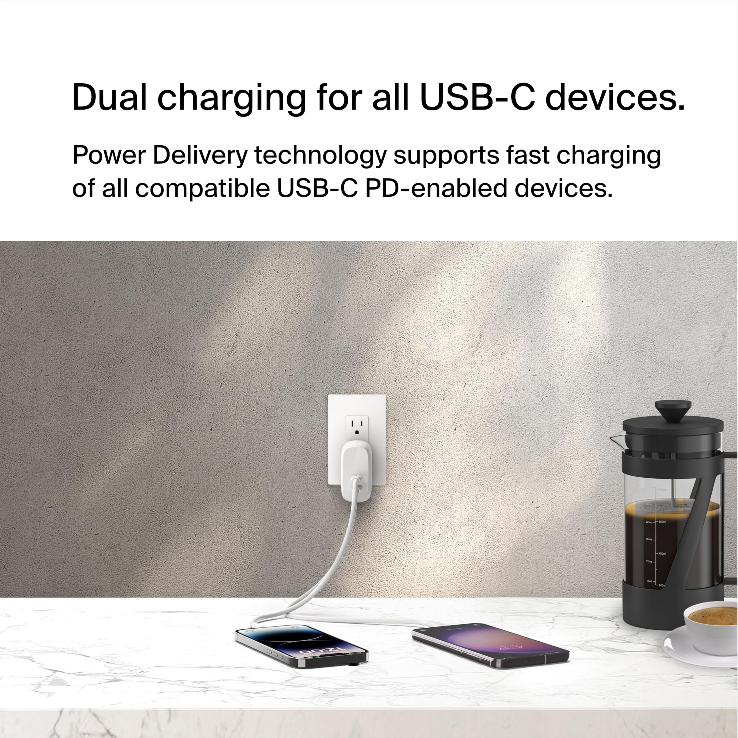 Foto 4 pulgar | Cargador De Pared Belkin Boostcharge Dual Usb-c 60 W Pps  Paquete De 2 Unidades  Blanco - Venta Internacional.