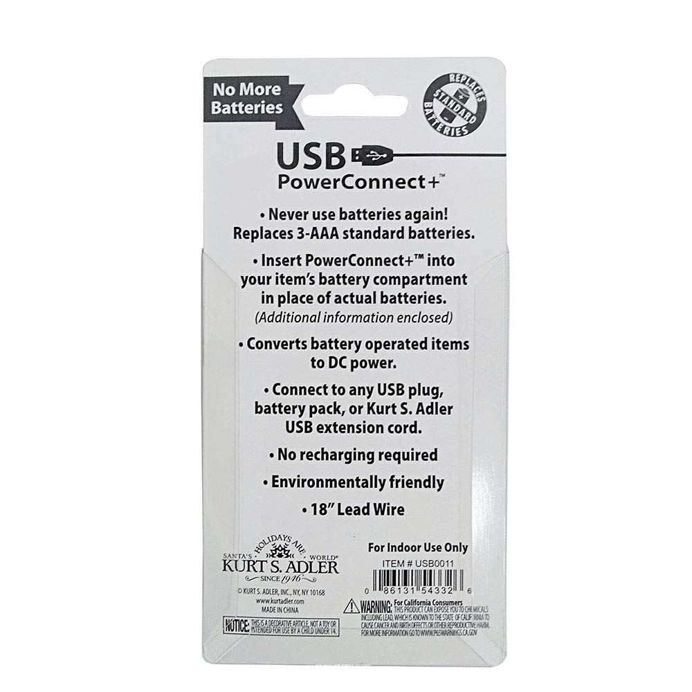 Foto 4 pulgar | Conector De Alimentación Y Convertidor Kurt S. Adler 3-aaa Usb - Venta Internacional.