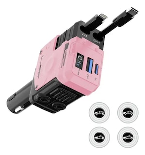 Foto 1 | Cargador De Auto Coche Xtellar 120w Pd 4 En 1 Carga Retráctil