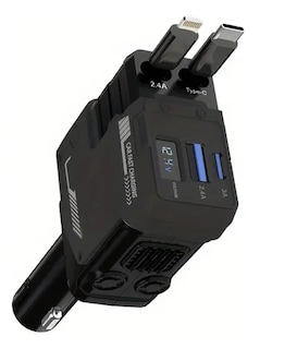 Foto 1 | Cargador De Auto Coche Xtellar 120w Pd 4 En 1 Carga Retráctil