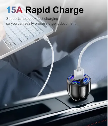 Foto 3 pulgar | Usb Cargador Xtellar Coche Qc 3.0 Carga Rápida Led Azul Adaptador