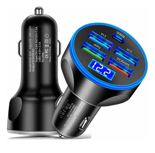 Foto 2 pulgar | Cargador Xtellar Para Auto 150w Tipo C Carga Rapida Pd|qc 3.0|5usb