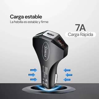 Foto 4 | Cargador para Auto con Carga Rápida USB y Tipo C – Ideal para iPhone, Samsung y Otros