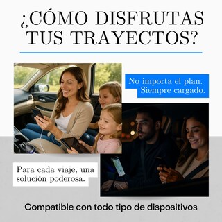 Foto 6 | Cargador para Auto con Carga Rápida USB y Tipo C – Ideal para iPhone, Samsung y Otros