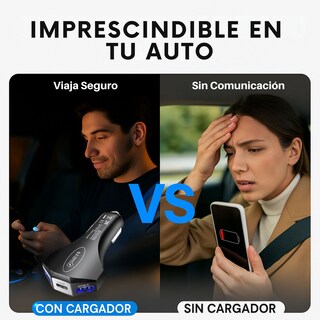 Foto 7 | Cargador para Auto con Carga Rápida USB y Tipo C – Ideal para iPhone, Samsung y Otros