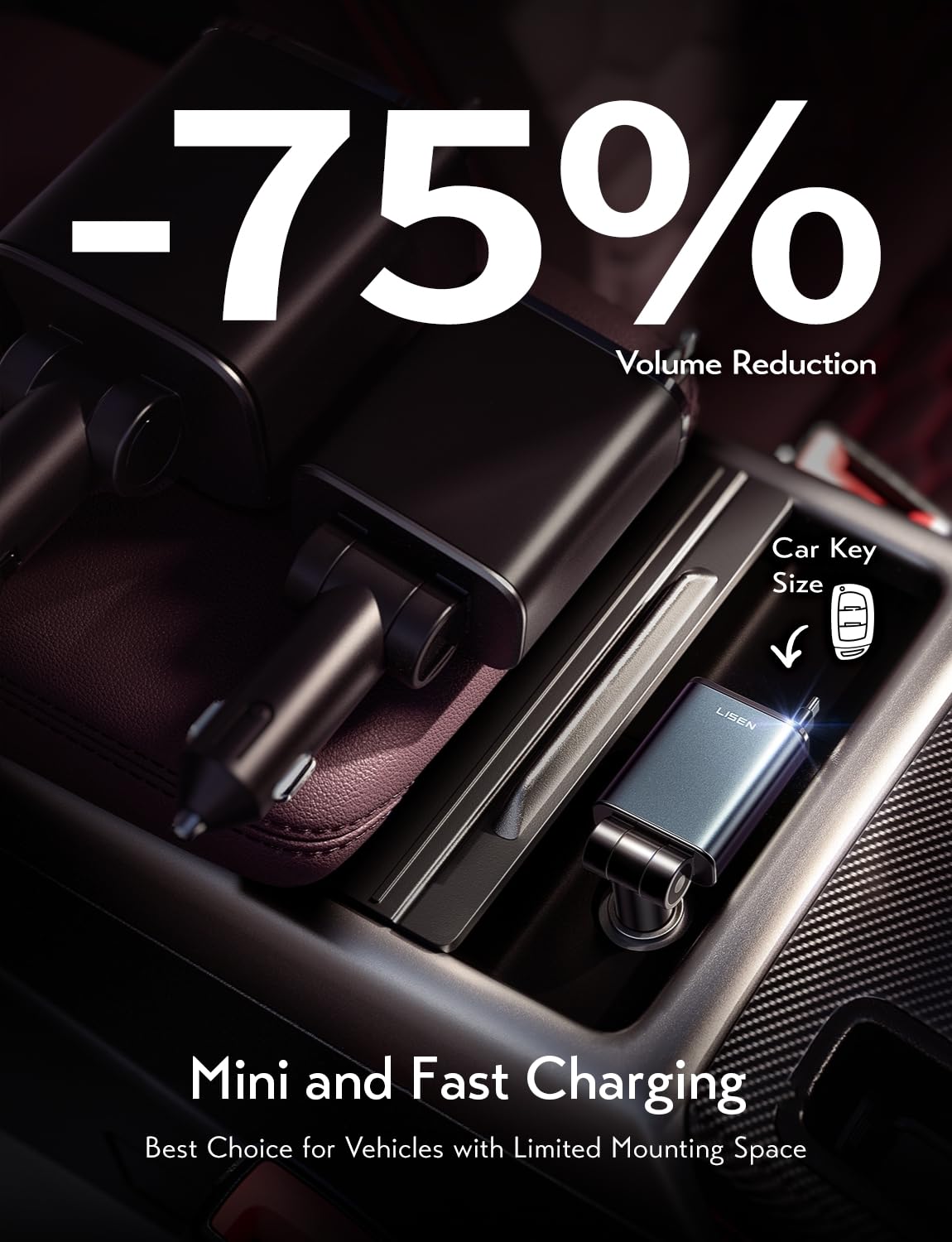 Foto 3 pulgar | Cargador De Coche Lisen Usb C De Carga Rápida De 57 W Para Iphone 16/15 - Venta Internacional.