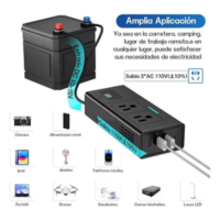 Foto 4 pulgar | Inversor De Corriente Para Auto 200w: Convierte Tu Coche En Una Estación De Energía Portátil