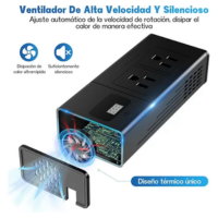 Foto 6 pulgar | Inversor De Corriente Para Auto 200w: Convierte Tu Coche En Una Estación De Energía Portátil