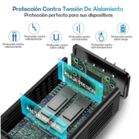 Foto 6 | Inversor De Corriente Para Auto 200w: Convierte Tu Coche En Una Estación De Energía Portátil
