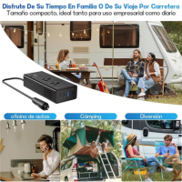Foto 8 pulgar | Inversor De Corriente Para Auto 200w: Convierte Tu Coche En Una Estación De Energía Portátil