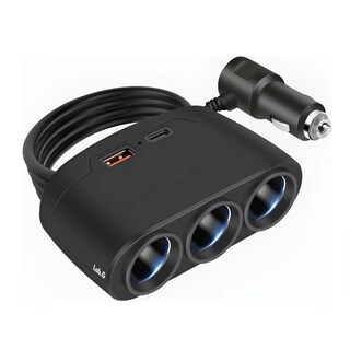 Foto 1 | 3 En 1 Adaptador Múltiples Puertos Usb Cargador De Coche Lab.g Negro