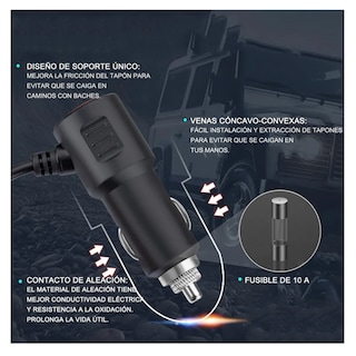 Foto 5 | 3 En 1 Adaptador Múltiples Puertos Usb Cargador De Coche Lab.g Negro