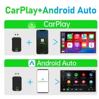 Foto 3 | Carplay Adaptador Inalámbrico Wireless Para Phone Y Android Lab.g Negro