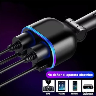 Foto 2 | Cargador De Auto Usb Para Celulares Con 2 Puertos Rápidos