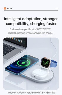Foto 2 | Cargador Centro de Carga 3 en 1 Mcdodo Compatible con Mgasafe para iPhone 15w de Potencia