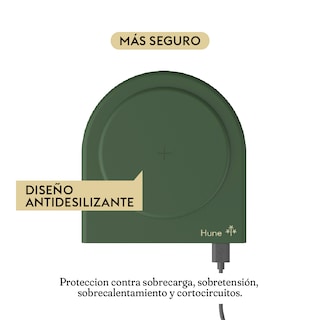Foto 3 | Cargador Inalámbrico Hune Hoja Verde Sustentable Universal 10w