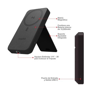 Foto 3 | Cargador Inalámbrico Magnético Mophie Snap+ Powerstation Stand Compatible Con Magsafe De 10,000mah